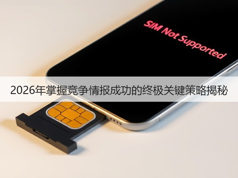 2026年掌握竞争情报成功的终极关键策略揭秘