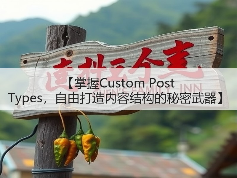 【掌握Custom Post Types，自由打造内容结构的秘密武器】